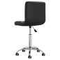 vidaXL Silla de comedor giratoria cuero sintético negro