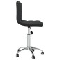 vidaXL Silla de comedor giratoria cuero sintético negro