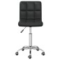 vidaXL Silla de comedor giratoria cuero sintético negro
