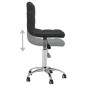 vidaXL Silla de comedor giratoria cuero sintético negro