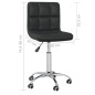 vidaXL Silla de comedor giratoria cuero sintético negro
