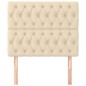 vidaXL Cabeceros 2 unidades de tela color crema 90x7x78/88 cm vidaXL Cabeceros 2 unidades de tela color crema 90x7x78/88 cm