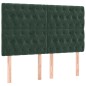 vidaXL Cabeceros 4 unidades de terciopelo verde oscuro 80x7x78/88 cm vidaXL Cabeceros 4 unidades de terciopelo verde oscuro 80x7x78/88 cm