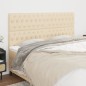 vidaXL Cabeceros 4 unidades de tela color crema 100x7x78/88 cm vidaXL Cabeceros 4 unidades de tela color crema 100x7x78/88 cm