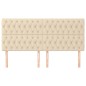 vidaXL Cabeceros 4 unidades de tela color crema 100x7x78/88 cm vidaXL Cabeceros 4 unidades de tela color crema 100x7x78/88 cm