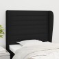 vidaXL Cabecero con orejas de tela negro 83x23x118/128 cm vidaXL Cabecero con orejas de tela negro 83x23x118/128 cm