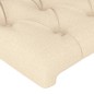 vidaXL Cabecero con orejas de tela color crema 83x23x118/128 cm