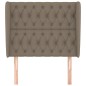 vidaXL Cabecero con orejas de tela gris taupe 103x23x118/128 cm