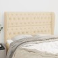 vidaXL Cabecero con orejas de tela color crema 163x23x118/128 cm vidaXL Cabecero con orejas de tela color crema 163x23x118/128 cm