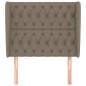 vidaXL Cabecero con orejas de tela gris taupe 93x23x118/128 cm vidaXL Cabecero con orejas de tela gris taupe 93x23x118/128 cm