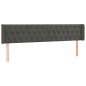 vidaXL Cabecero de terciopelo gris oscuro 183x16x78/88 cm vidaXL Cabecero de terciopelo gris oscuro 183x16x78/88 cm