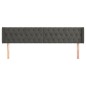 vidaXL Cabecero de terciopelo gris oscuro 183x16x78/88 cm vidaXL Cabecero de terciopelo gris oscuro 183x16x78/88 cm