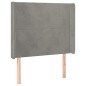 vidaXL Cabecero con orejas de terciopelo gris claro 83x16x118/128 cm vidaXL Cabecero con orejas de terciopelo gris claro 83x16x118/128 cm