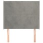 vidaXL Cabecero con orejas de terciopelo gris claro 83x16x118/128 cm vidaXL Cabecero con orejas de terciopelo gris claro 83x16x118/128 cm