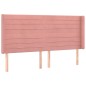 vidaXL Cabecero con orejas de terciopelo rosa 163x16x118/128 cm vidaXL Cabecero con orejas de terciopelo rosa 163x16x118/128 cm