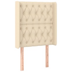 vidaXL Cabecero con orejas de tela color crema 83x16x118/128 cm