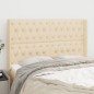 vidaXL Cabecero con orejas de tela color crema 163x16x118/128 cm vidaXL Cabecero con orejas de tela color crema 163x16x118/128 cm