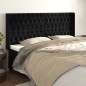 vidaXL Cabecero con orejas de terciopelo negro 183x16x118/128 cm vidaXL Cabecero con orejas de terciopelo negro 183x16x118/128 cm