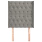 vidaXL Cabecero con orejas de terciopelo gris claro 83x16x118/128 cm vidaXL Cabecero con orejas de terciopelo gris claro 83x16x118/128 cm