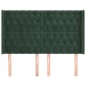 vidaXL Cabecero con orejas de terciopelo verde oscuro 163x16x118/128cm vidaXL Cabecero con orejas de terciopelo verde oscuro 163x16x118/128cm