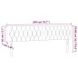 vidaXL Cabecero con LED de tela azul 200x7x78/88 cm