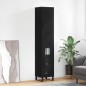 vidaXL Aparador de madera contrachapada negro 34,5x34x180 cm vidaXL Aparador de madera contrachapada negro 34,5x34x180 cm
