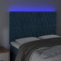 vidaXL Cabecero con luces LED terciopelo azul oscuro 160x7x118/128 cm vidaXL Cabecero con luces LED terciopelo azul oscuro 160x7x118/128 cm