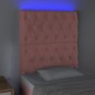vidaXL Cabecero con luces LED terciopelo rosa 80x7x118/128 cm vidaXL Cabecero con luces LED terciopelo rosa 80x7x118/128 cm