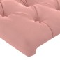 vidaXL Cabecero con luces LED terciopelo rosa 80x7x118/128 cm vidaXL Cabecero con luces LED terciopelo rosa 80x7x118/128 cm