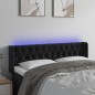 vidaXL Cabecero con LED de terciopelo negro 163x16x78/88 cm vidaXL Cabecero con LED de terciopelo negro 163x16x78/88 cm