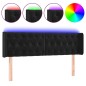 vidaXL Cabecero con LED de terciopelo negro 163x16x78/88 cm vidaXL Cabecero con LED de terciopelo negro 163x16x78/88 cm