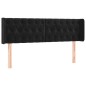 vidaXL Cabecero con LED de terciopelo negro 163x16x78/88 cm vidaXL Cabecero con LED de terciopelo negro 163x16x78/88 cm