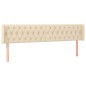vidaXL Cabecero con LED de tela crema 203x16x78/88 cm vidaXL Cabecero con LED de tela crema 203x16x78/88 cm