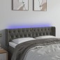 vidaXL Cabecero con LED de terciopelo gris oscuro 147x16x78/88 cm vidaXL Cabecero con LED de terciopelo gris oscuro 147x16x78/88 cm