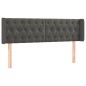 vidaXL Cabecero con LED de terciopelo gris oscuro 147x16x78/88 cm vidaXL Cabecero con LED de terciopelo gris oscuro 147x16x78/88 cm