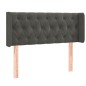 vidaXL Cabecero con LED de terciopelo gris oscuro 93x16x78/88 cm