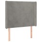 vidaXL Cabecero con LED de terciopelo gris claro 83x16x118/128 cm vidaXL Cabecero con LED de terciopelo gris claro 83x16x118/128 cm