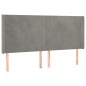vidaXL Cabecero con LED de terciopelo gris claro 163x16x118/128 cm vidaXL Cabecero con LED de terciopelo gris claro 163x16x118/128 cm