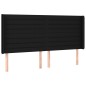 vidaXL Cabecero con LED de tela negro 163x16x118/128 cm vidaXL Cabecero con LED de tela negro 163x16x118/128 cm