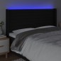 vidaXL Cabecero con LED de tela negro 163x16x118/128 cm vidaXL Cabecero con LED de tela negro 163x16x118/128 cm