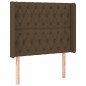 vidaXL Cabecero con LED de tela marrón oscuro 93x16x118/128 cm vidaXL Cabecero con LED de tela marrón oscuro 93x16x118/128 cm