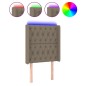 vidaXL Cabecero con LED de tela gris taupe 83x16x118/128 cm vidaXL Cabecero con LED de tela gris taupe 83x16x118/128 cm