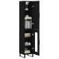 vidaXL Aparador de madera contrachapada negro 34,5x34x180 cm vidaXL Aparador de madera contrachapada negro 34,5x34x180 cm