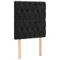 vidaXL Estructura de cama con cabecero de terciopelo negro 80x200 cm