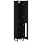 vidaXL Aparador de madera contrachapada negro 34,5x34x180 cm vidaXL Aparador de madera contrachapada negro 34,5x34x180 cm