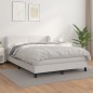 vidaXL Cama box spring con colchón cuero sintético blanco 140x190 cm vidaXL Cama box spring con colchón cuero sintético blanco 140x190 cm