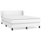 vidaXL Cama box spring con colchón cuero sintético blanco 140x190 cm vidaXL Cama box spring con colchón cuero sintético blanco 140x190 cm