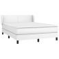 vidaXL Cama box spring con colchón cuero sintético blanco 140x190 cm vidaXL Cama box spring con colchón cuero sintético blanco 140x190 cm