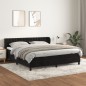 vidaXL Cama box spring con colchón terciopelo negro 180x200 cm vidaXL Cama box spring con colchón terciopelo negro 180x200 cm