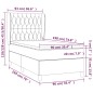 vidaXL Cama box spring con colchón tela gris taupe 90x190 cm vidaXL Cama box spring con colchón tela gris taupe 90x190 cm